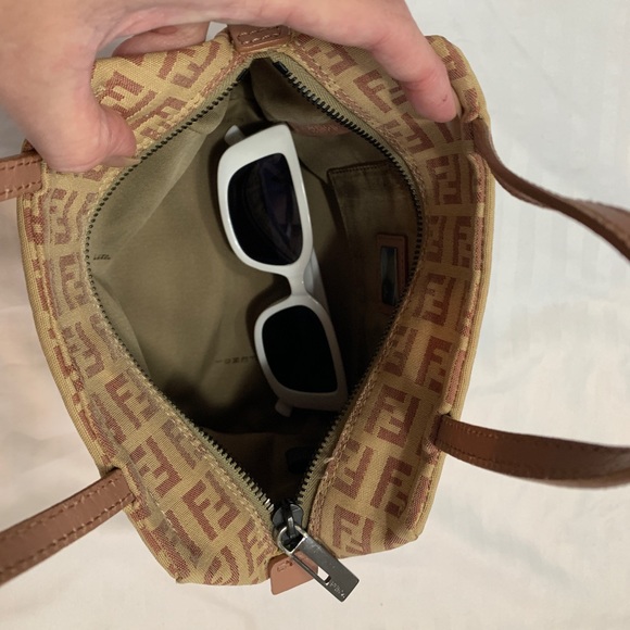 Authentic Fendi Zucchino Mini Hand Bag - Picture 8 of 13